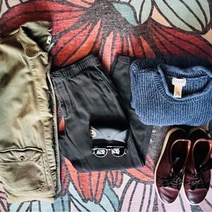 Old Navy Gray Straight-Leg Pants